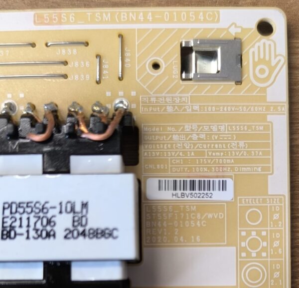 Carte d'alimentation L55S6_TSM BN44-01054C – Image 2